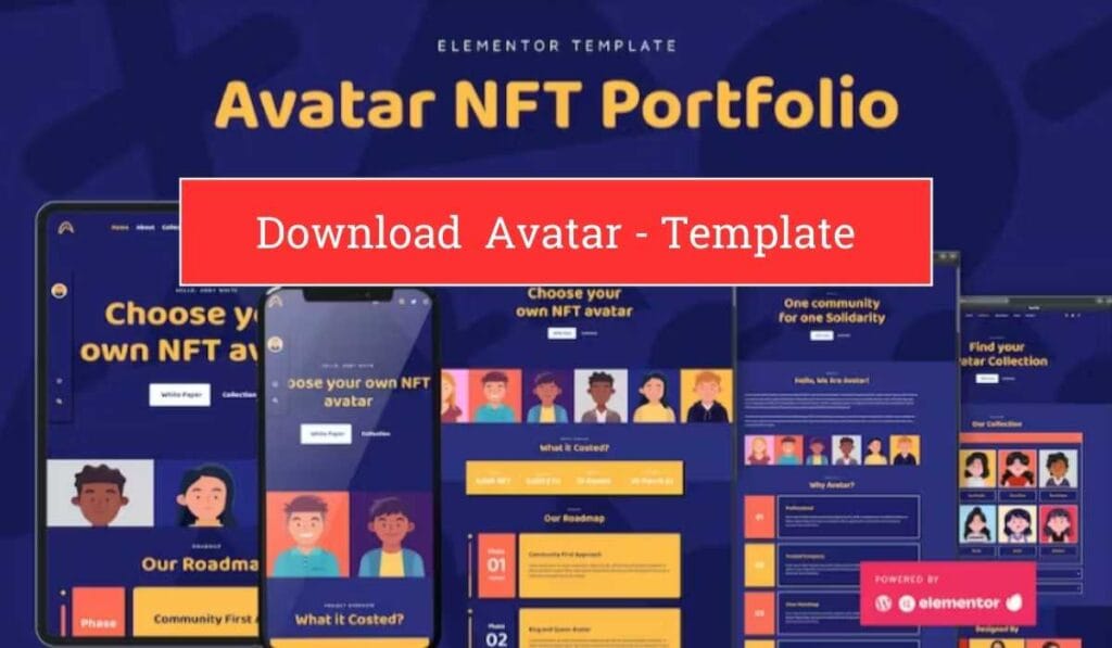 Avatar - NFT Portfolio Elementor Template