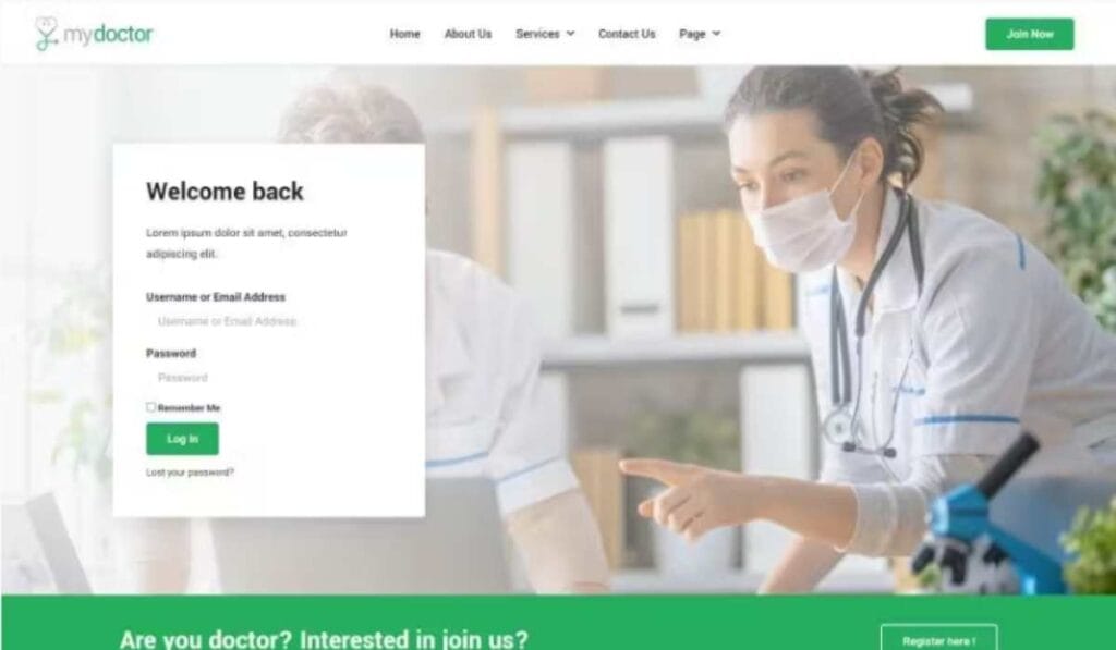 MyDoctor - Doctor On Demand Elementor Template