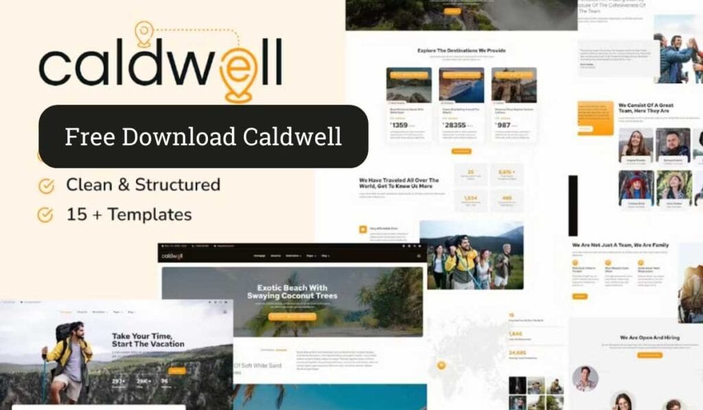Caldwell Tour & Travel Elementor Pro Template