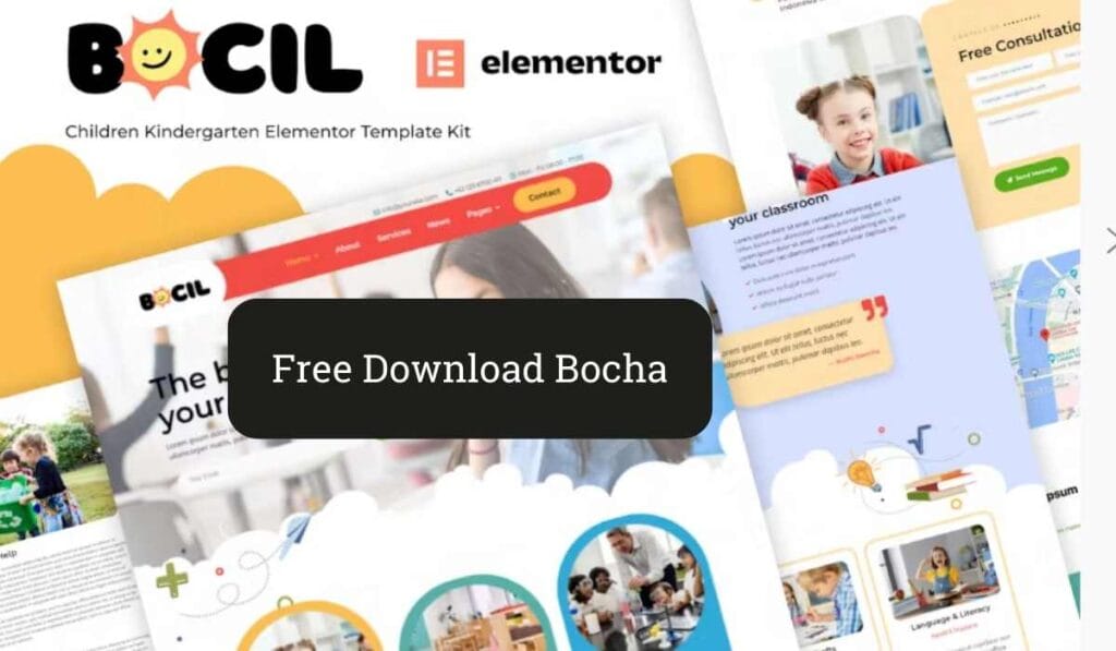 Bocil - Children Kindergarten Elementor Template