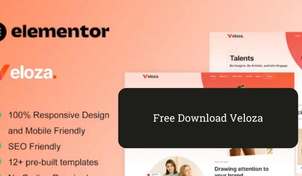 Veloza - Influencer & Talent Agency Elementor Template