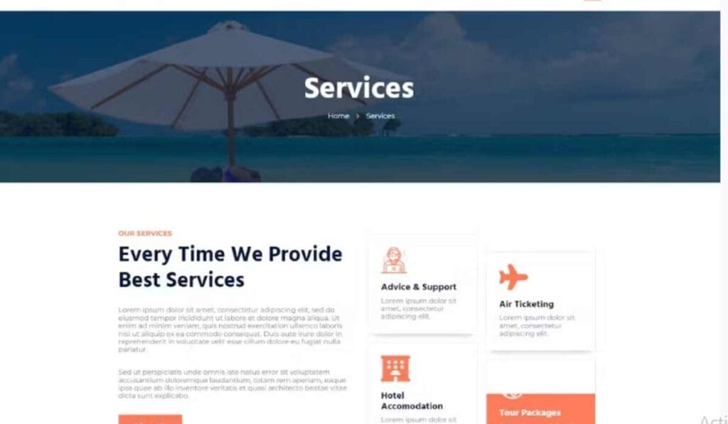 Resa - Travel & Tourism Elementor Template