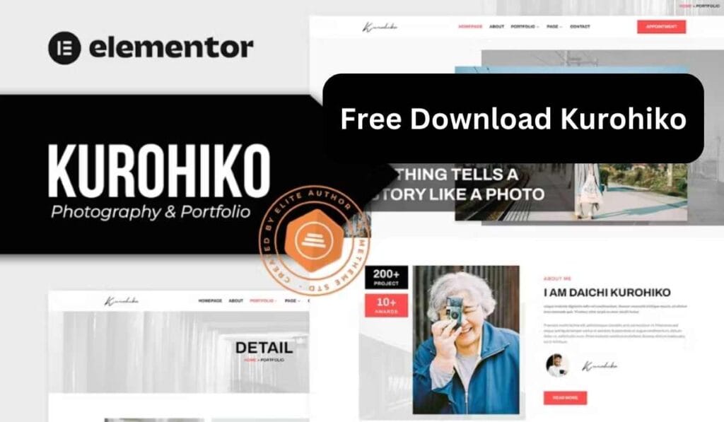 Kurohiko - Photography & Portfolio Elementor Template