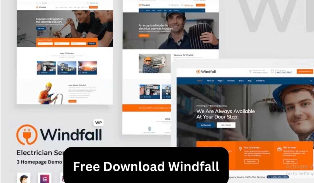 Windfall - Electrician Services WordPress Theme