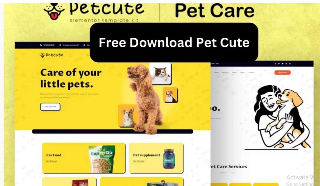 Pet Cute - Pet Care & Veterinary Elementor Template