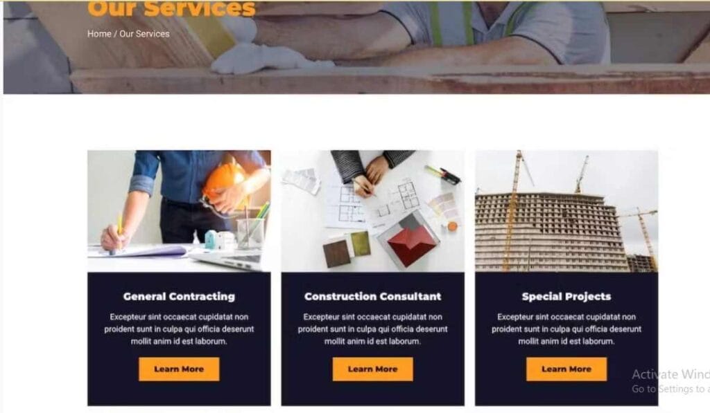 Atos - Construction Elementor Template