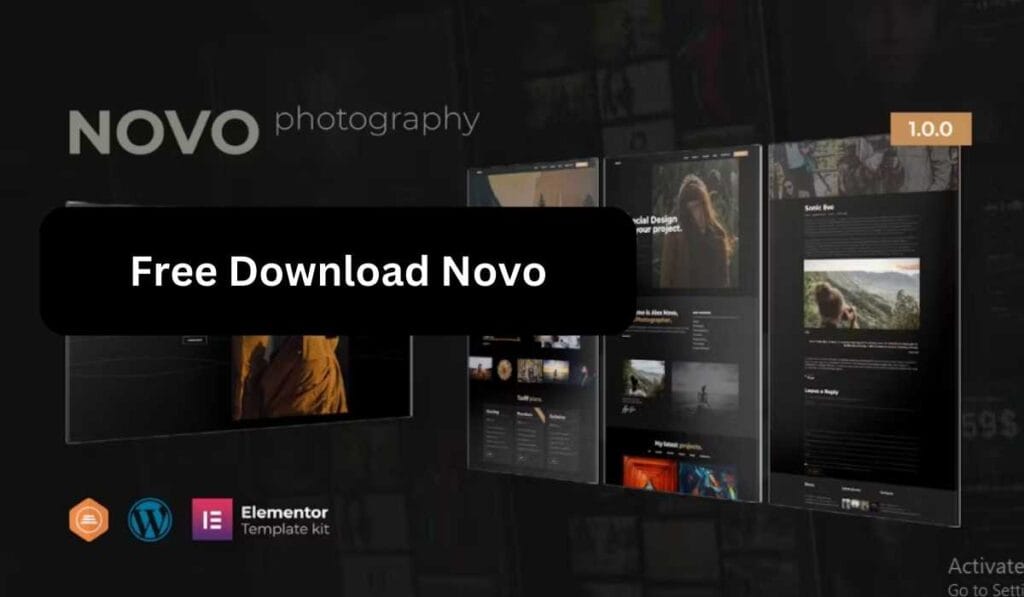 Novo - Photography Elementor Template